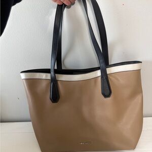Nine West Beige and Black Tote Bag